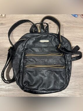 Stone & Co. Black Leather Mini Backpack - Like New